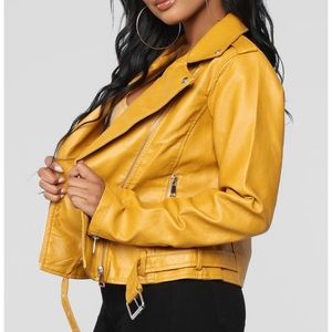 Plus size leather jacket